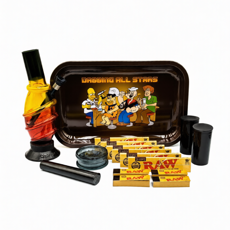 Dabbing All Stars Large Rolling Tray Bong Set