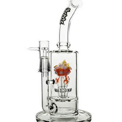 Chongz "Strawberry" 30cm 2 System Glass Dab & Bong Waterpipe - Red