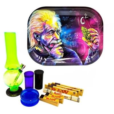 Einstein T=HC2 Metal Rolling Tray Bong Set