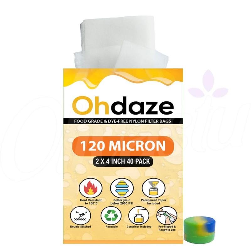 Ohdaze Rosin 120 Micron Press Nylon Bags - 40 Pack