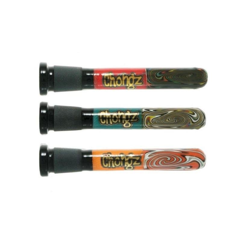 Chongz Art Glass Stem 19mm-14mm Black Top - Random Colour
