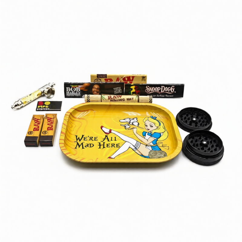 Smoke Arsenal We're All Mad Here Rolling Tray Set