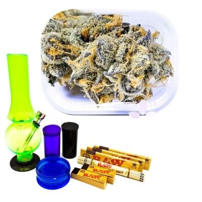 White Girl Scout Cookie Bud Metal Rolling Tray Bong Set